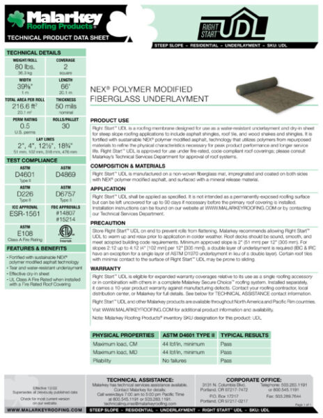 Ultraflex LHT, technical sheet